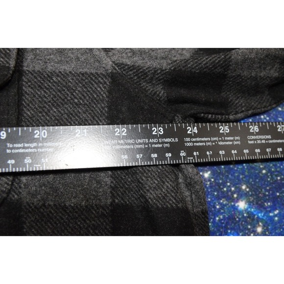 Faherty Shirt Mens XL Gray Black Legend Sweater Buffalo Plaid Flannel Button Up - Picture 7 of 9